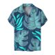 thumbnail image 1 of Camisas Vaqueras Para Hombre Camisa hawaiana casual de manga corta de ajuste regular para hombres (Blue, XL), 1 of 3
