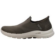 Skechers Slip on Shoes for Men Slip-Ins Go Walk 6 Breathable Mesh Upper Molded Heel Lightweight Athletic Shoes Air Cooled Cushion Density Outsole