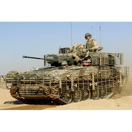 A FV107 Scimitar armoured reconnaissance vehicle of the British Army Canvas Art - Andrew ChittockStocktrek Images (17 x 12)