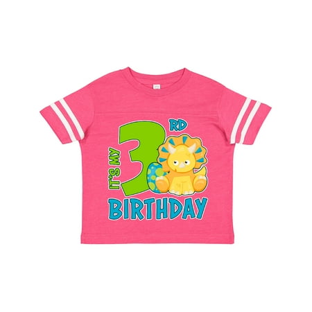 

Inktastic Its My 3rd Birthday with Dinosaur Gift Toddler Boy or Toddler Girl T-Shirt
