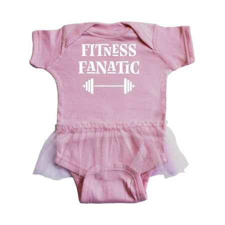 Gym Gift Fitness Fanatic Infant Tutu Bodysuit