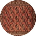 thumbnail image 1 of Ahgly Company Indoor Round Oriental Brown Industrial Area Rugs, 8' Round, 1 of 4