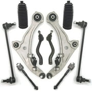 Frenzybro Suspension Kit Front Lower Control Arms w/Ball Joints Outer Inner Tie Rods End Links Bellows Replacement for NISSAN ALTIMA 2007-2013 -K620195 K620196 K750094 EV800356