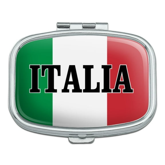 Italia Italy Italian Flag Rectangle Pill Case Trinket Gift Box