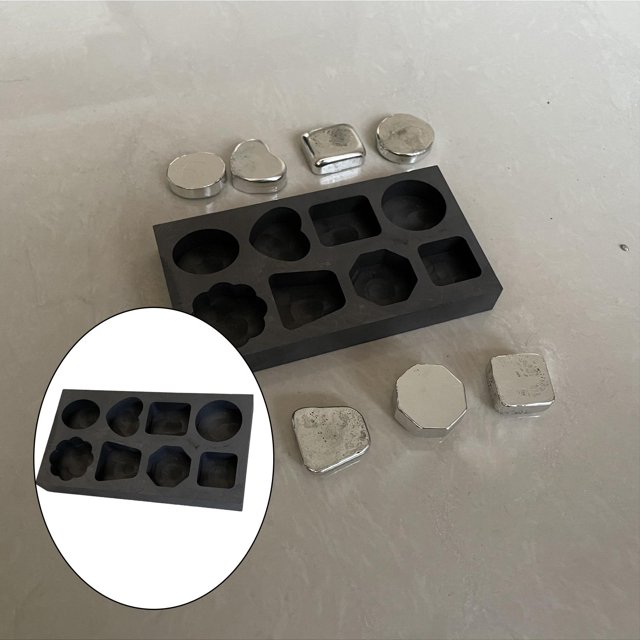 de de lingote de grafito para fundición, bricolaje, chatarra de plata dorada, metal precioso, aleación, cobre, joyería, latón, zinc - 8 agujeros Fernando Crisol de fusión de grafito