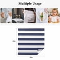 thumbnail image 4 of Blue Stripes Cloth Napkins, Simple Blue White Texture Washable and Reusable Dinner Napkins Set of 4, Table Napkin for Kitchen Party Birthday Wedding Hotel Housewarming 20"x20", 4 of 8