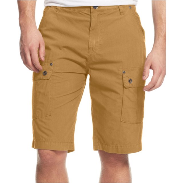 GUESS Hombre Paul Poplin Casual Cargo Shorts, Marrón, 33 Guess Carga