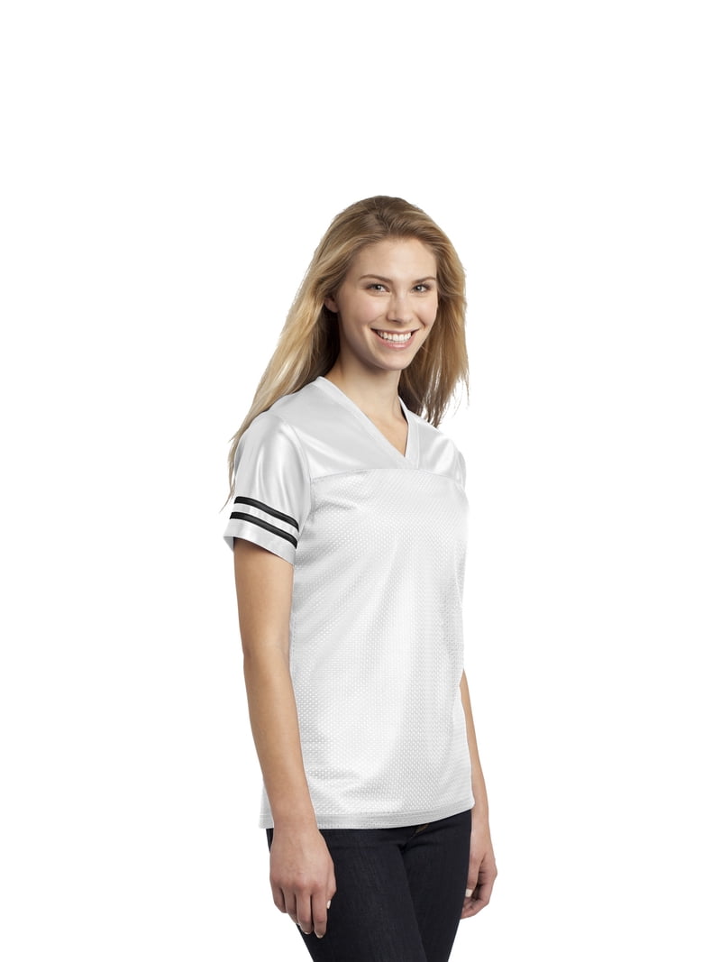 Ladies Football Replica Jersey Color White/Black 3X-Large Size