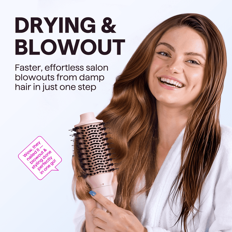 Wavytalk 5-in-1 Hair Dryer Brush, Pink photo 5