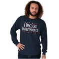 thumbnail image 4 of Funny Who's Your Daddy USA American Plus Size Long Sleeve Graphic Tee Shirt Brisco Brands 2X, 4 of 6