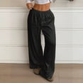 thumbnail image 5 of Womens Leopard Print Pants Wide Leg Lounge Sweatpants Elastic Waist Casual Trousers with Pockets, 5 of 8