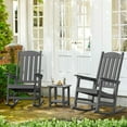 thumbnail image 5 of Dycanpo Outdoor Rocking Chairs Set of 4, Weather Resistant Outdoor Indoor Porch for Adults,Dark Gray, 5 of 8