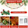 thumbnail image 2 of LINLIN Christmas Lights Christmas Decorations Christmas Balls Fairy Lights LED String Lights Outdoor Indoor 8 Modes Remote Control und Timer Waterproof Battery Powered Lights, 2 of 9