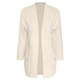 thumbnail image 2 of Vedolay Fall Tops for Women Cropped Fashion Casual Open Front Crop Casual Jackets,White M, 2 of 4