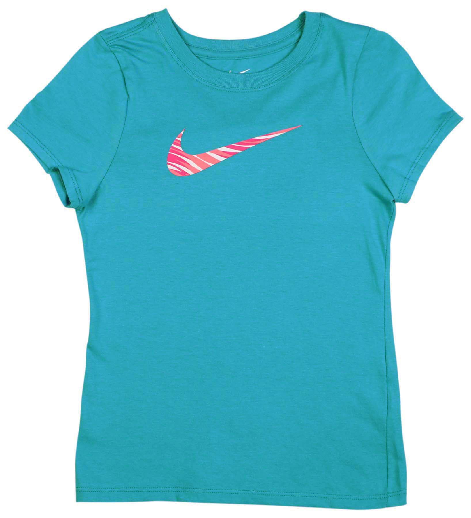 Nike - Nike Big Girls' (7-16) Swoosh Constant Graphic T-Shirt-Teal - Walmart.com - Walmart.com