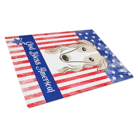 

Caroline s Treasures Borzoi Glass Cutting Board Large