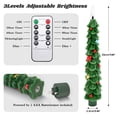 thumbnail image 5 of Christmas Tree Flameless Candles with Remote and Timer, Real Wax Battery Operated 3D Wick LED Taper Candles Flameless Flickering Candles for Christmas Holiday Decor(2 PCS), 5 of 8