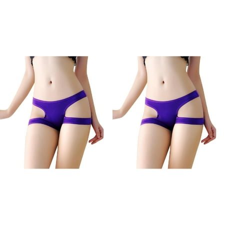 Wijhcboe 2 Pack Underwear Women Satin Lingerie Women Thong Bragas Sexy Rhinestone Stockings for Women Lingerie Panties Thong Word Pants Womens Sleep Wear Sexy Ladies Briefs Bodysuit Lingerie for Wom