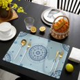 thumbnail image 3 of Blue Floral Placemats Set of 12, Farmhouse Abstract Country Flowers Art Placemats for Dining Table, Place Mats for Kitchen Tabletop, Waterproof Wipeable Dining Table Mats Set, 3 of 9