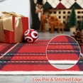 thumbnail image 5 of Garvee 8'x10' Christmas Area Rug Washable Plaid Living Room Rug, Non-Slip Stain Resistant Rugs Holiday Home Decor Indoor Floor Mat for Bedroom Dining Room, Red, 5 of 9