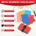 thumbnail image 4 of Uxcell Metal Business Card Thick Anodized Aluminum Blank Laser Engraving Cards for Multipurpose Use Rose Red, 4 of 7