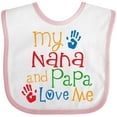 thumbnail image 3 of Inktastic My Nana and Papa Love Me Boys or Girls Baby Bib, 3 of 4
