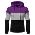 thumbnail image 2 of Turilly Hoodies Mens Slim Color Block Pullover Hoodie Long Sleeve Casual Daily Wear Sweatshirt, 2 of 6