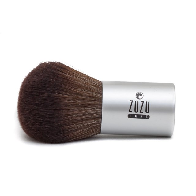 Brocha de maquillaje Kabuki profesional orgánica | Cosméticos Gabriel | Pelo de pony natural apilado para cerdas más suaves | Varita de madera de abedul natural | Denso y no se desprende | Fabricado