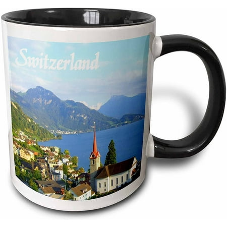 

3dRose Switzerland Tourist Travel Souvenir Mug 11 oz Black