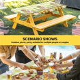 thumbnail image 6 of Groundhog Day Table Cloths for 3 Foot Rectangle Tables, Yellow Plaid Sunflower Spring Floral Patio Waterproof Elastic Fitted Tablecloths, Washable Rectangular Table Cover for Camping, 6 of 8