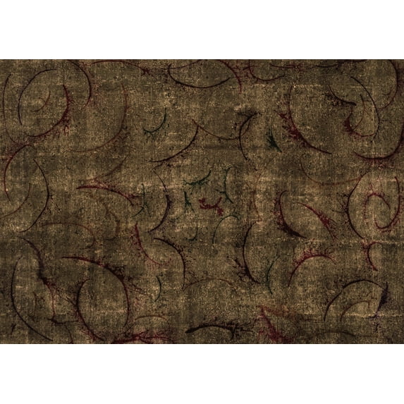 Ahgly Company Indoor Rectangle Abstract Brown Modern Area Rugs, 4' x 6'
