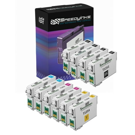 - Speedy Inks - Remanufactured Ink for Epson 125 Cartridges, Set of 10: 4x T125120 Black, 2x T125220 Cyan, 2x T125320 Magenta, 2x T125420 Yellow | For use in Epson Stylus NX125, NX127, NX130 & more