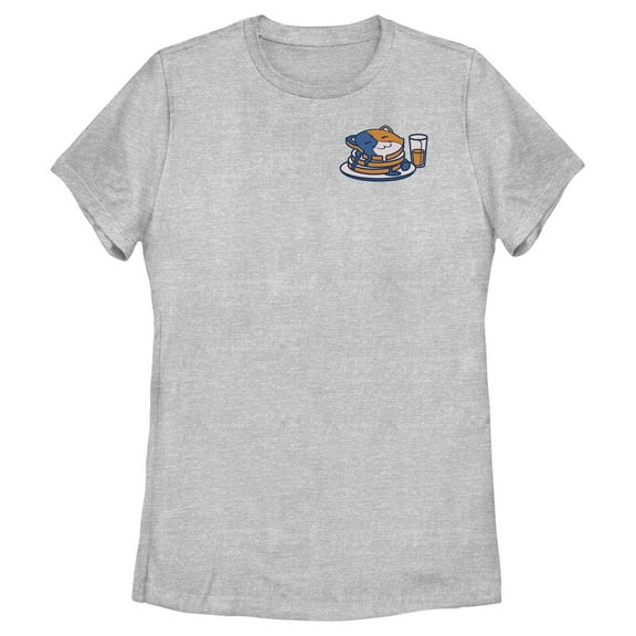 Women's Fortnite Small Meowscles Pancakes Graphic Tee Athletic Heather Medium