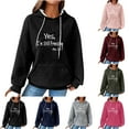thumbnail image 4 of Football Print Waffle Hoodie for Women,Waffle Hoodie Women Basic Letter Printed Casual Drawstring Pullover Sweatshirts Workout Sweatshirt with Pockets Fall Hooded 2024, 4 of 4