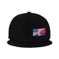 thumbnail image 2 of America Texas Flag Pattern Flat Bill Hats for Men Snapback Skull Skateboard Hats Baseball Cap, 2 of 7