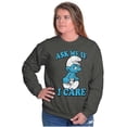 thumbnail image 4 of Grouchy Smurf Ask Me If I Care Grump Sweatshirt for Men or Women Brisco Brands S, 4 of 6