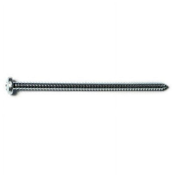 #12 x 4" Zinc Plated Steel Phillips Pan Head Sheet Metal Screws (100 pcs.)