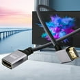thumbnail image 4 of Cable De Extensión Adaptador de Cable de 15CM, Cable de vídeo Compatible con HDMI de 18 Gbps macho a hembra, trenza de nailon, 4 of 5