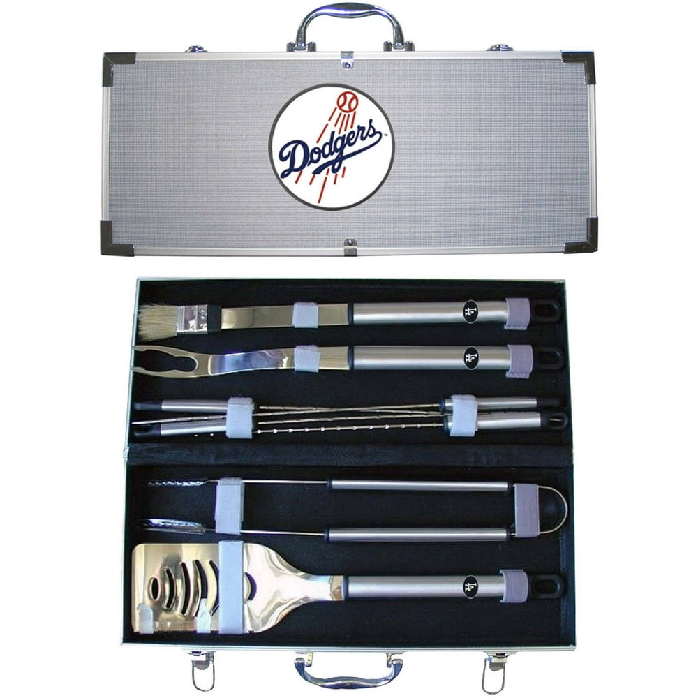 MLB 8Piece BBQ Set with Hard Case, Los Angeles Dodgers