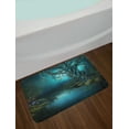 thumbnail image 2 of Night Ocean Bath Mat, Digitally Generated Forest Illustration Print, Plush Bathroom Decor Mat with Non Slip Backing, 29.5" X 17.5", Multicolor, by Ambesonne, 2 of 2