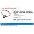 thumbnail image 2 of Fuel Injector Connector - Compatible with 2001 - 2005, 2009 - 2010 Chrysler PT Cruiser 2002 2003 2004, 2 of 2