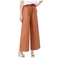 thumbnail image 1 of YDLCAFD Women's Nine Point Wide Leg Pants Culottes Spring And Autumn Ice Silk, 1 of 6