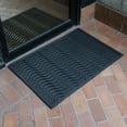 thumbnail image 5 of Rubber-Cal "Dura-Scraper Wave" Commercial Entrance Mat - 3/8 in x 24 in x 36 in - Black Rubber Doormat, 5 of 6