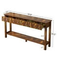 thumbnail image 3 of Ktaxon 60" Long Console Table Sofa Table for Entryway with 4 Drawers and Storage Shelf for Living Room Hallway Foyer Office, Espresso, 3 of 7