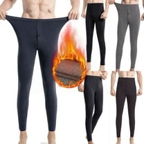 FRSASU Men's thermal Compression Pants Fleece Lined Sports Tights Cold Weather Baselayer Winter Gear Navy