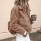 thumbnail image 5 of Prendas de abrigo para mujer, abrigo cálido de piel sintética para mujer, chaqueta de invierno, cuello vuelto sólido, ropa de abrigo con cremallera Odeerbi ODB-3, 5 of 7