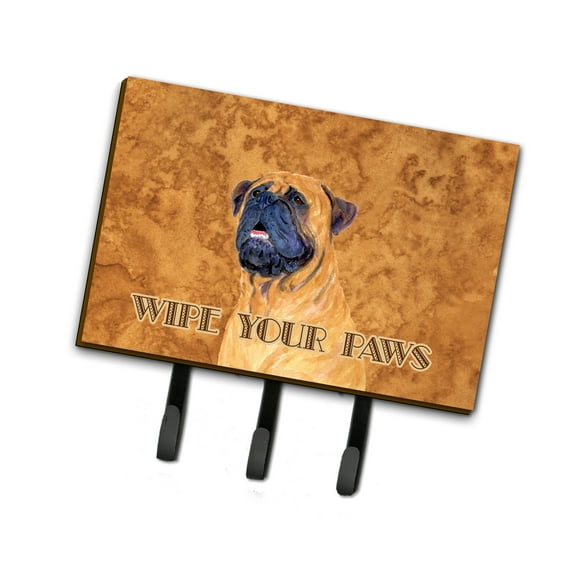 Carolines Treasures SS4881TH68 Mastiff Wipe your Paws Leash or Key Holder Triple Hook multicolor