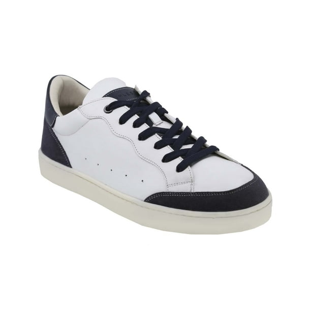 Sneaker Casual de Piel Triples Edric 36053 Blanco Azul Hombre
