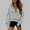 Gray, variant on XPMWRP Women's Fall Hooded Sweatshirts Long Sleeve Half Zip Cropped Solid Color Pullover Winter Fashion Clothes Black S