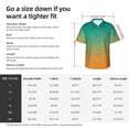 thumbnail image 5 of Fuzoiu Orange To Teal Gradient1 Print Hawaiian Shirt for Men, Summer Beach Casual Short Sleeve Button Down Shirts, Men’s Beach Summer Shirts with Pocket,XX-Large, 5 of 7